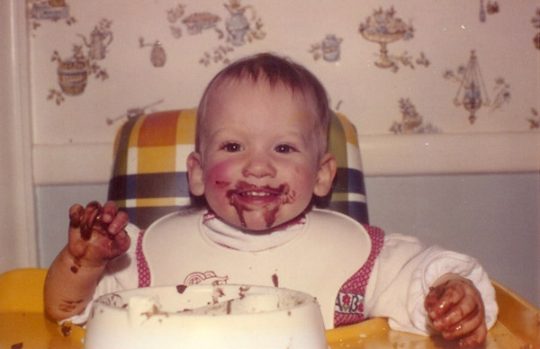 Elissa enjoying pudding